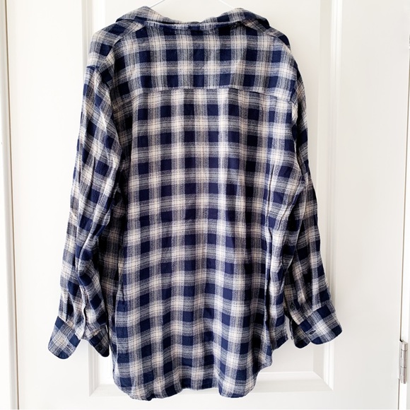 Madewell Oversized Boyshirt Flannel in Andover Plaid size medium - Picture 5 of 9